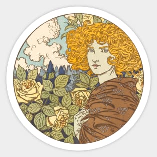 Jalousie (Jealousy) - Eugène Grasset Sticker